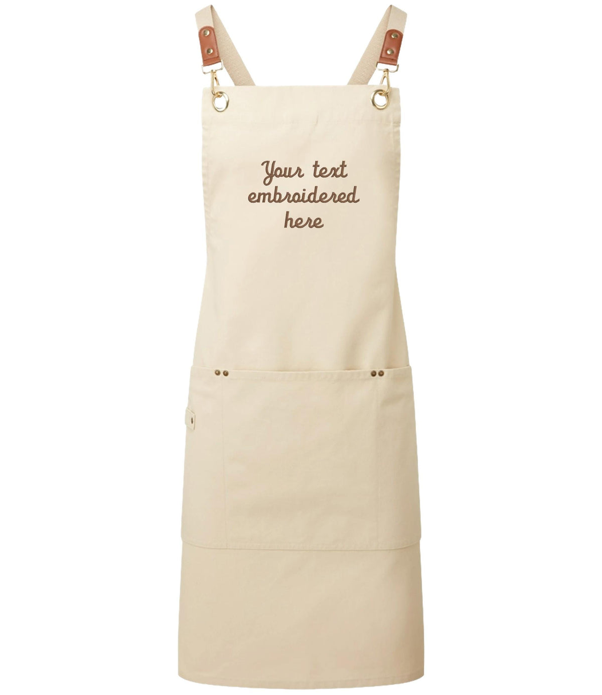 Embroidered Personalised Text Apron Custom Name Business Kitchen Baking Gift