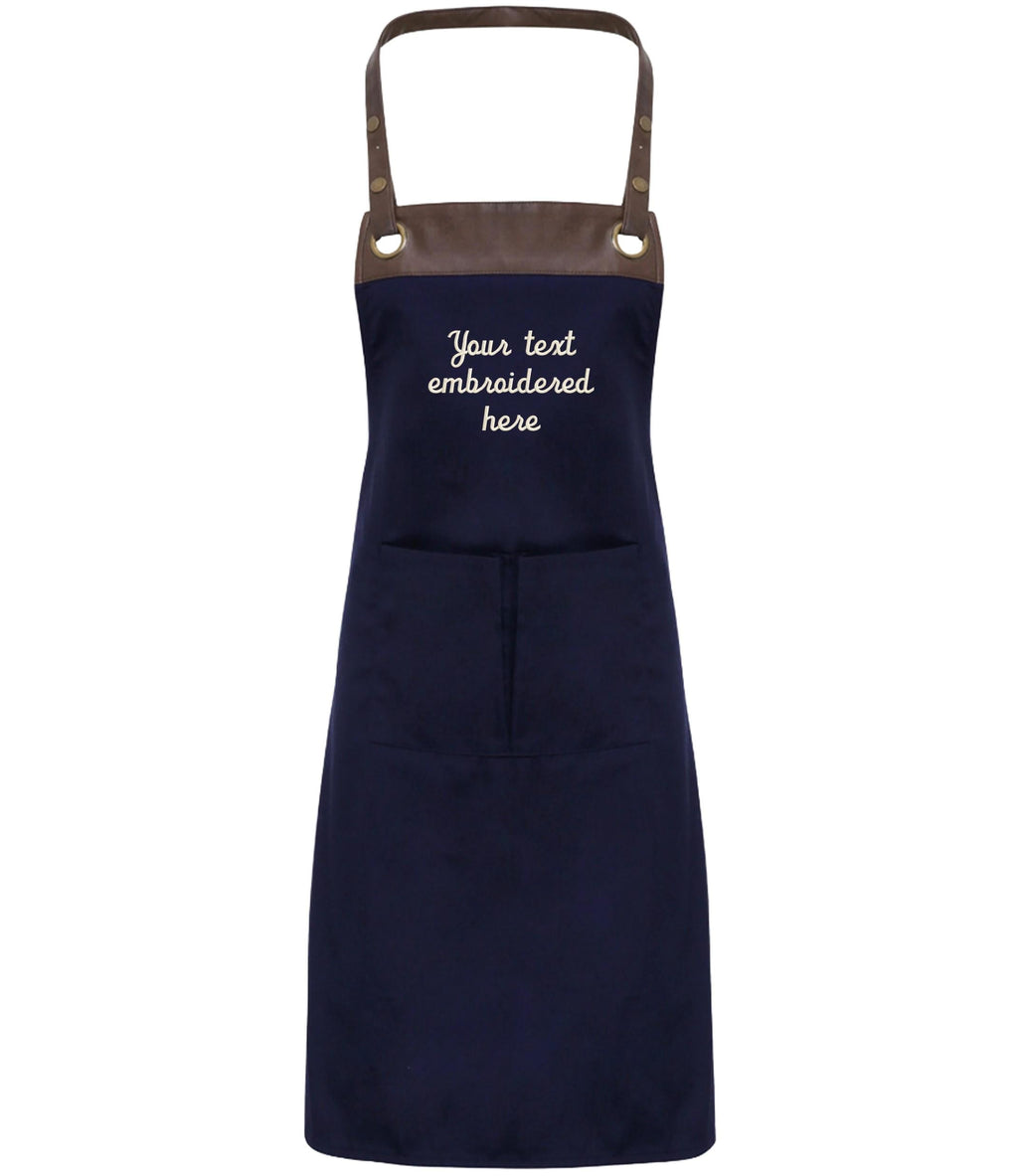 Embroidered Personalised Text Apron Custom Name Business Kitchen Baking Gift