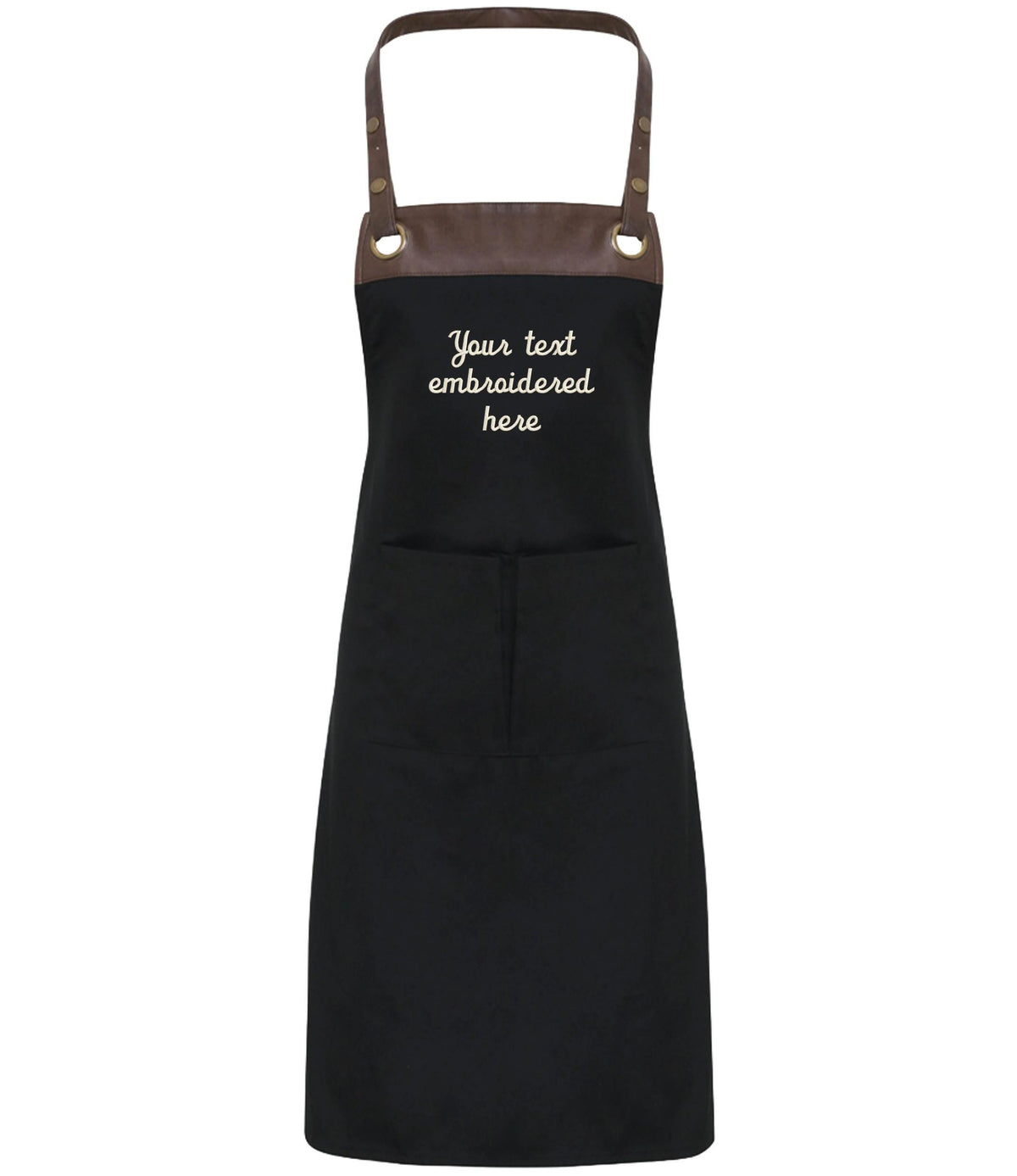 Embroidered Personalised Text Apron Custom Name Business Kitchen Baking Gift