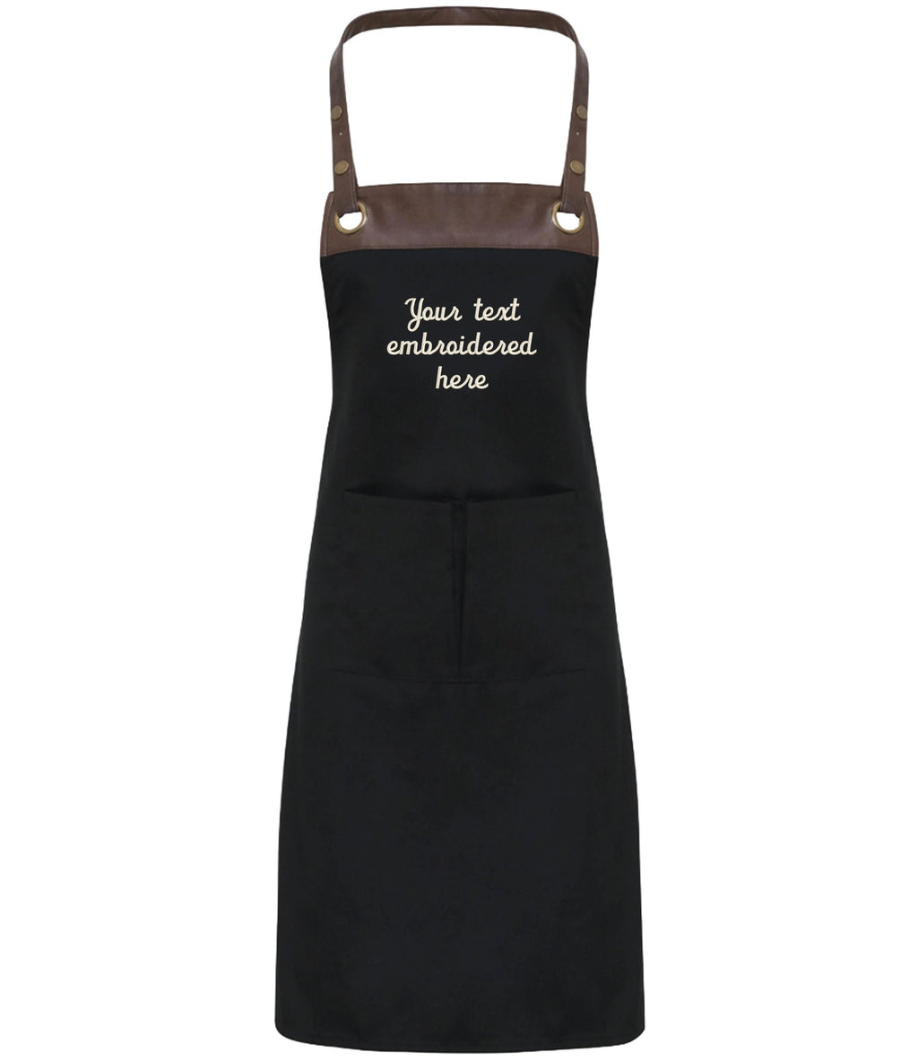 Embroidered Personalised Text Apron Custom Name Business Kitchen Baking Gift