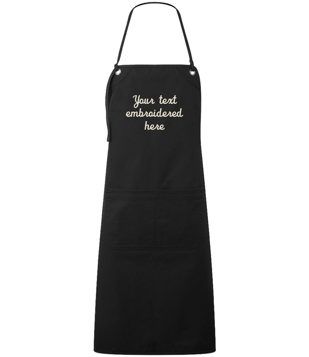 Embroidered Personalised Text Apron Custom Name Business Kitchen Baking Gift