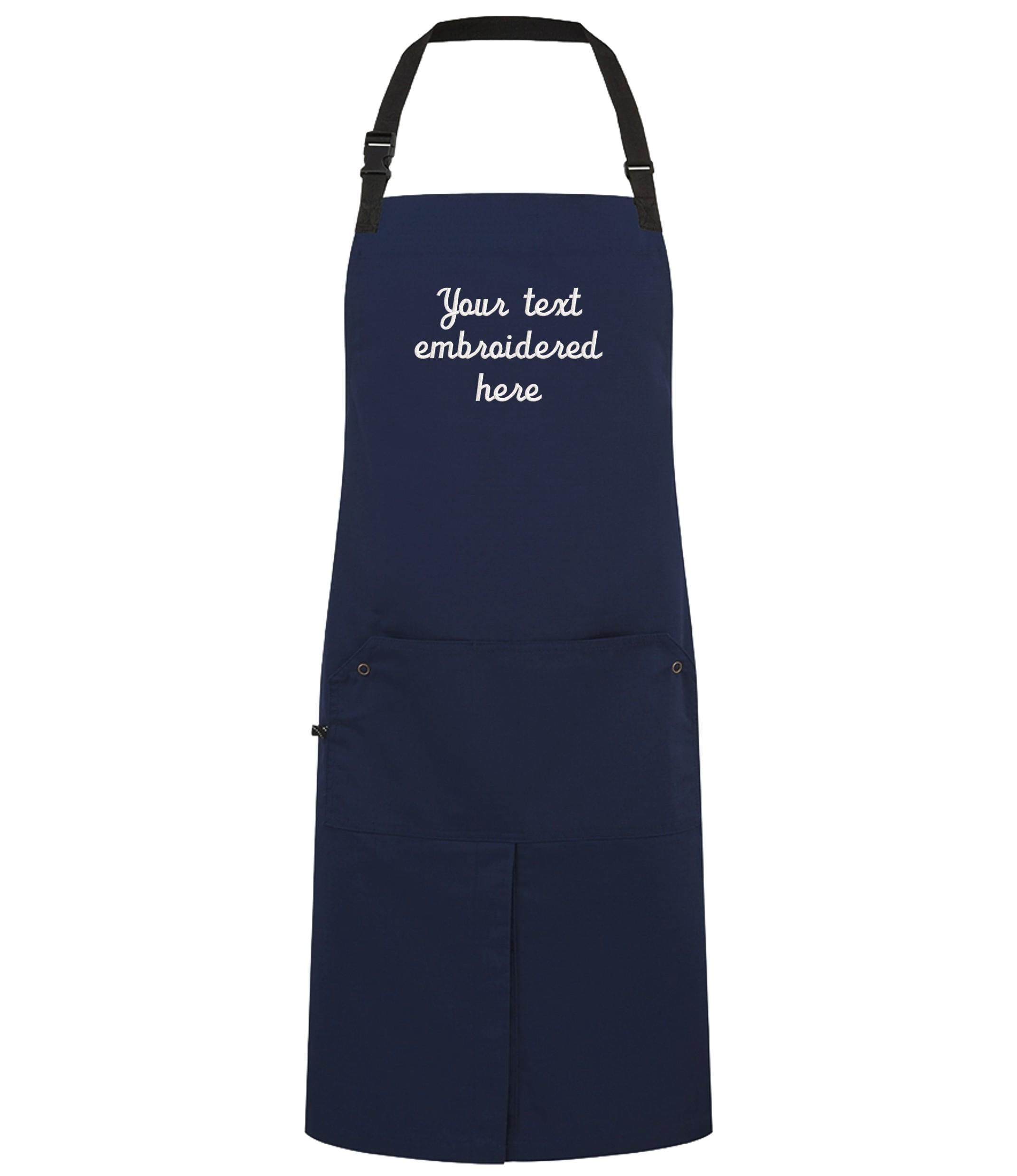 Embroidered Personalised Text Apron Custom Name Business Kitchen Baking Gift