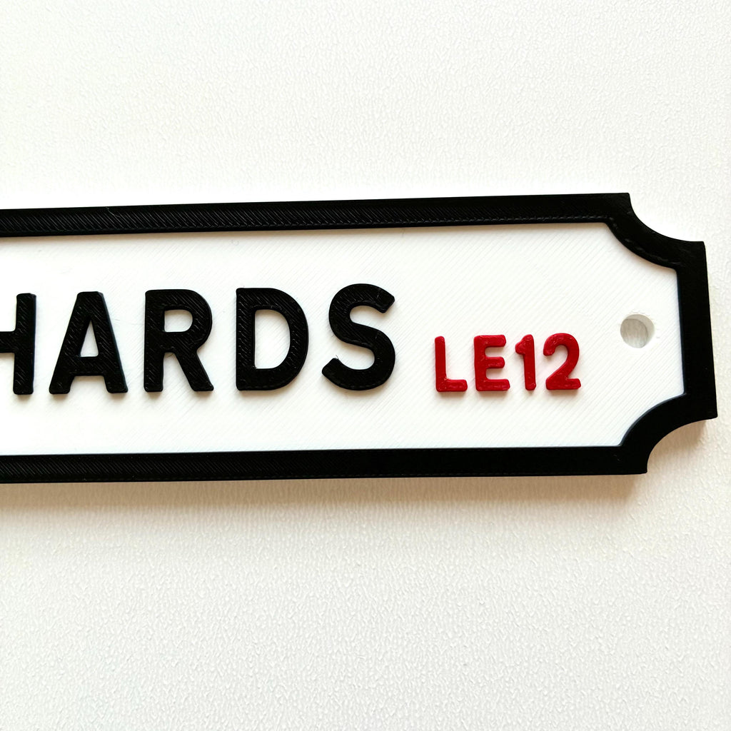 Personalised Text Sign – Custom Street Road Post Code House Decoration Plate