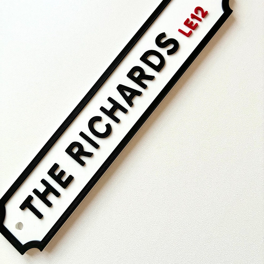 Personalised Text Sign – Custom Street Road Post Code House Decoration Plate