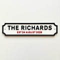 Personalised Text Sign – Custom Family Wedding Street Road House Decoration Plate