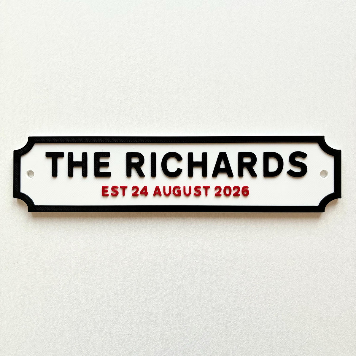 Personalised Text Sign – Custom Family Wedding Street Road House Decoration Plate