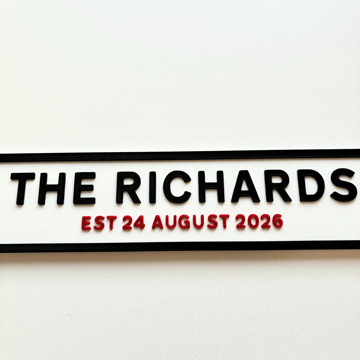 Personalised Text Sign – Custom Family Wedding Street Road House Decoration Plate