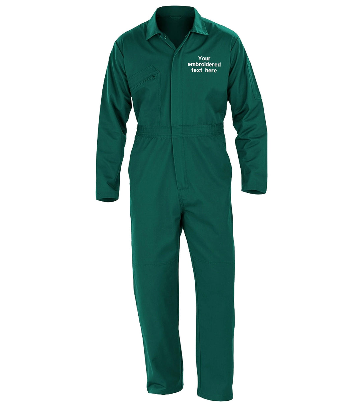 Embroidered Personalised Business Name Mechanic Overalls Custom Text Coveralls