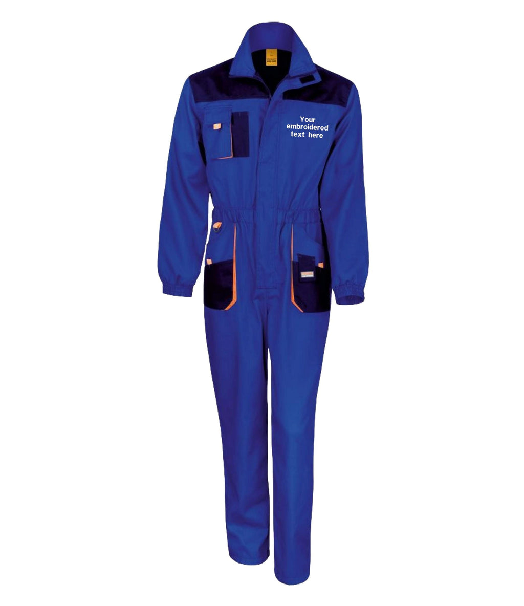 Embroidered Personalised Business Name Mechanic Overalls Custom Text Coveralls