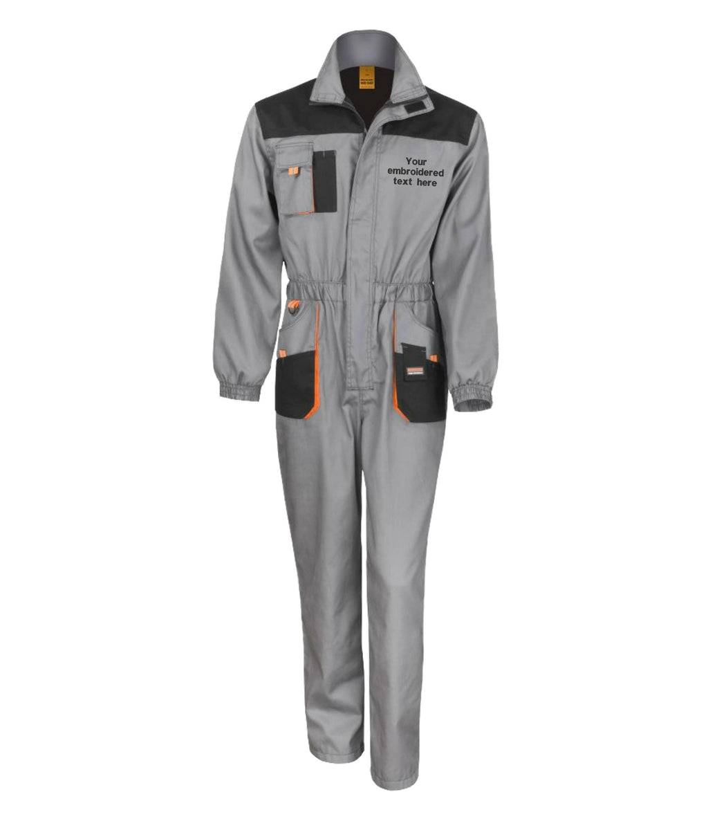 Embroidered Personalised Business Name Mechanic Overalls Custom Text Coveralls