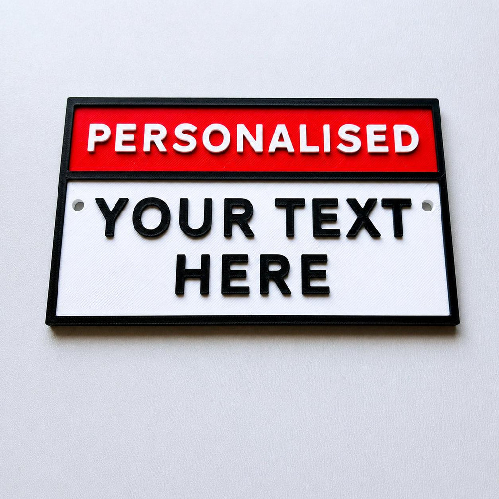 Personalised Your Text Warning Sign – Custom House Decoration Danger Plate Plaque
