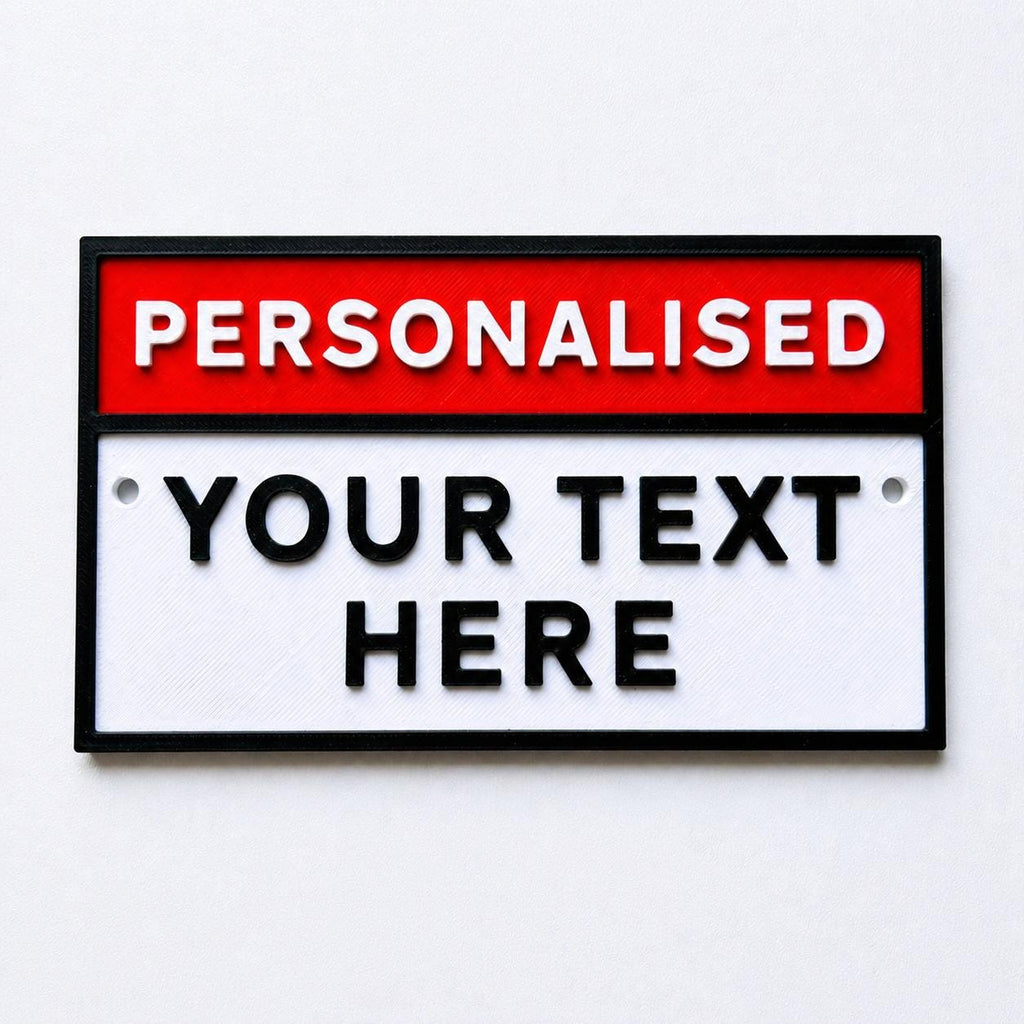 Personalised Your Text Warning Sign – Custom House Decoration Danger Plate Plaque