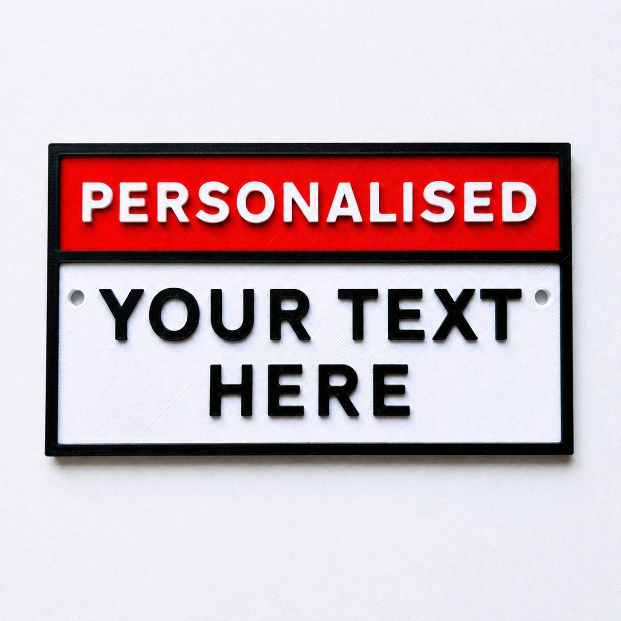 Personalised Your Text Warning Sign – Custom House Decoration Danger Plate Plaque