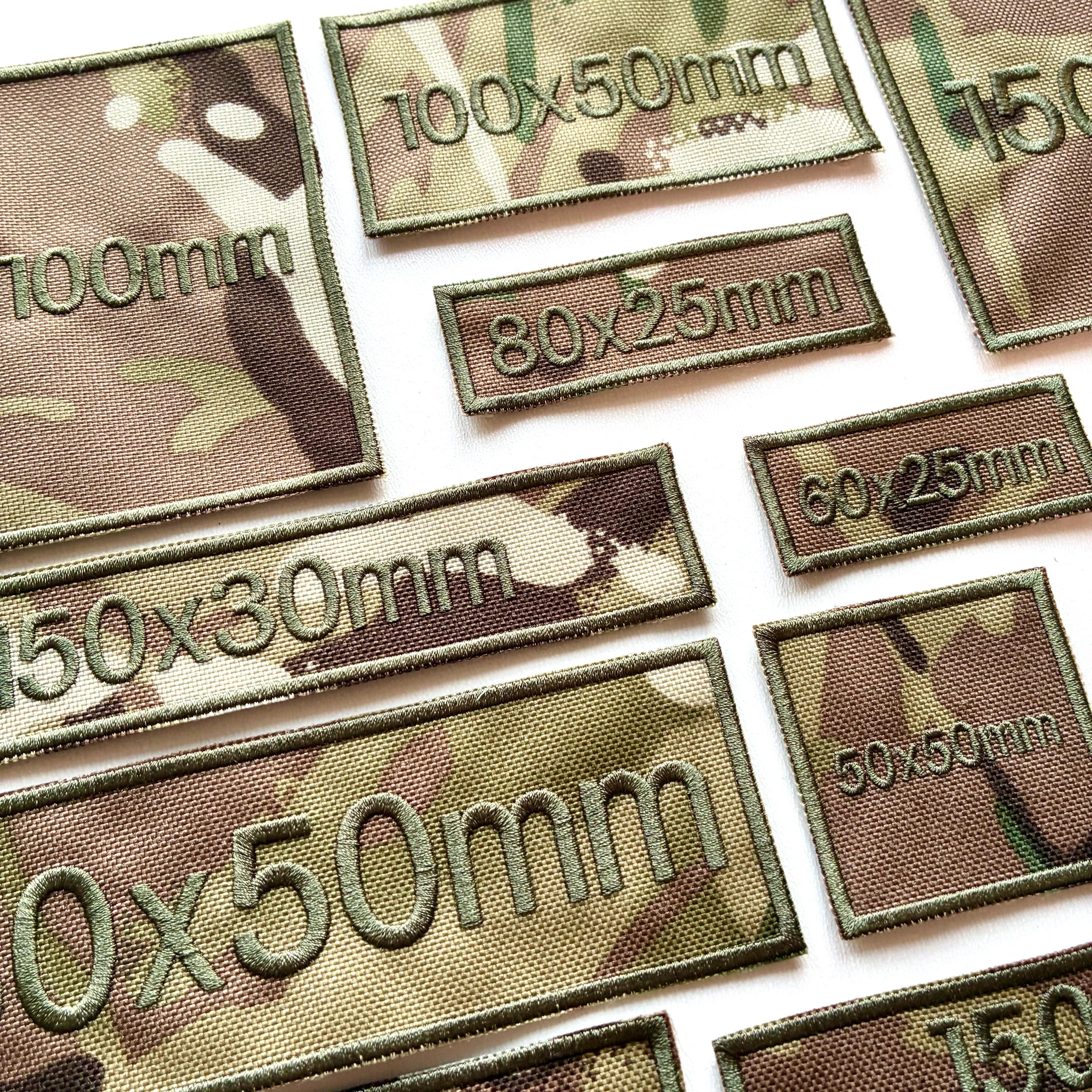 Personalised Embroidered Camo Patches Sew/Iron/VELCRO® Custom Text Molle Morale Badges