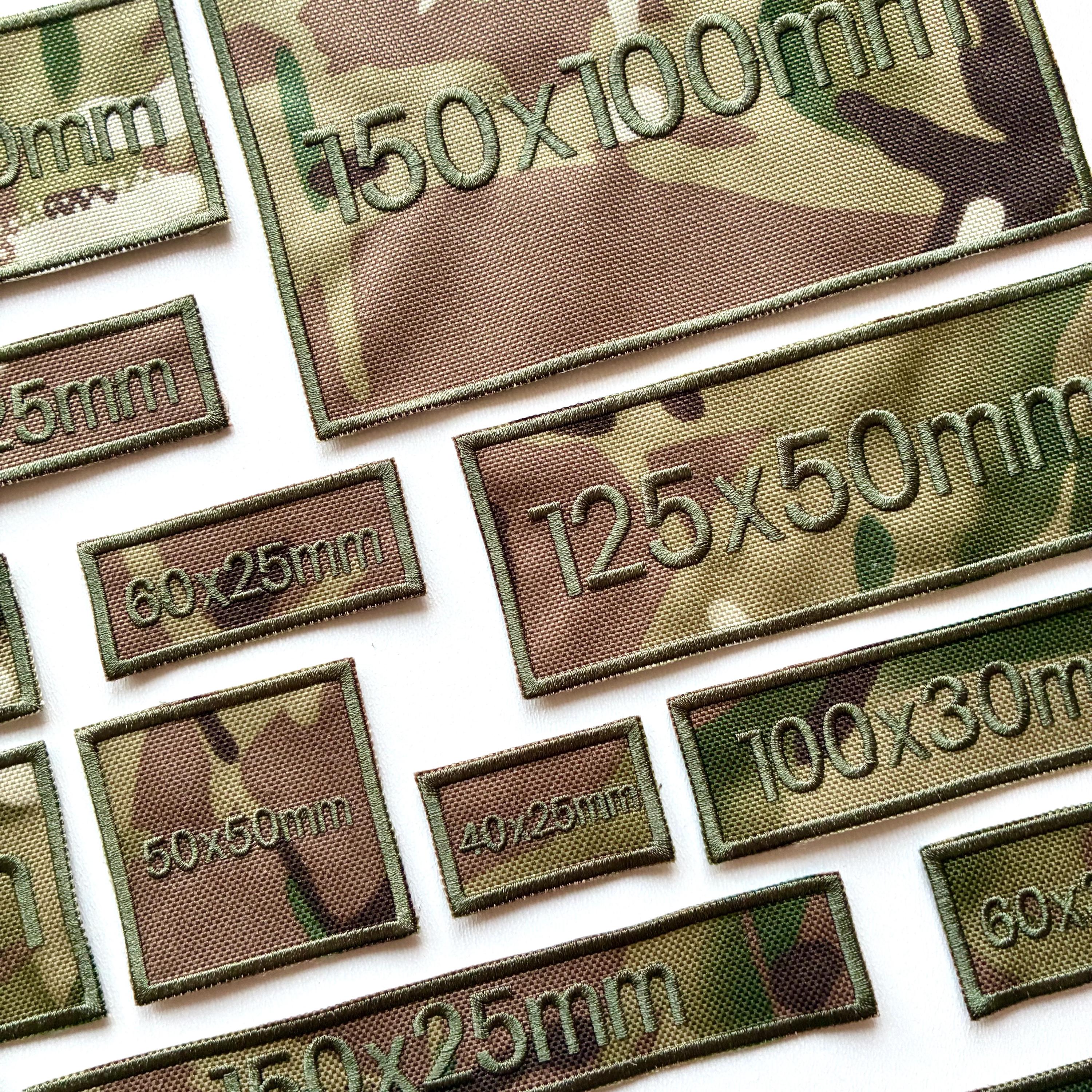 Personalised Embroidered Camo Patches Sew/Iron/VELCRO® Custom Text Molle Morale Badges