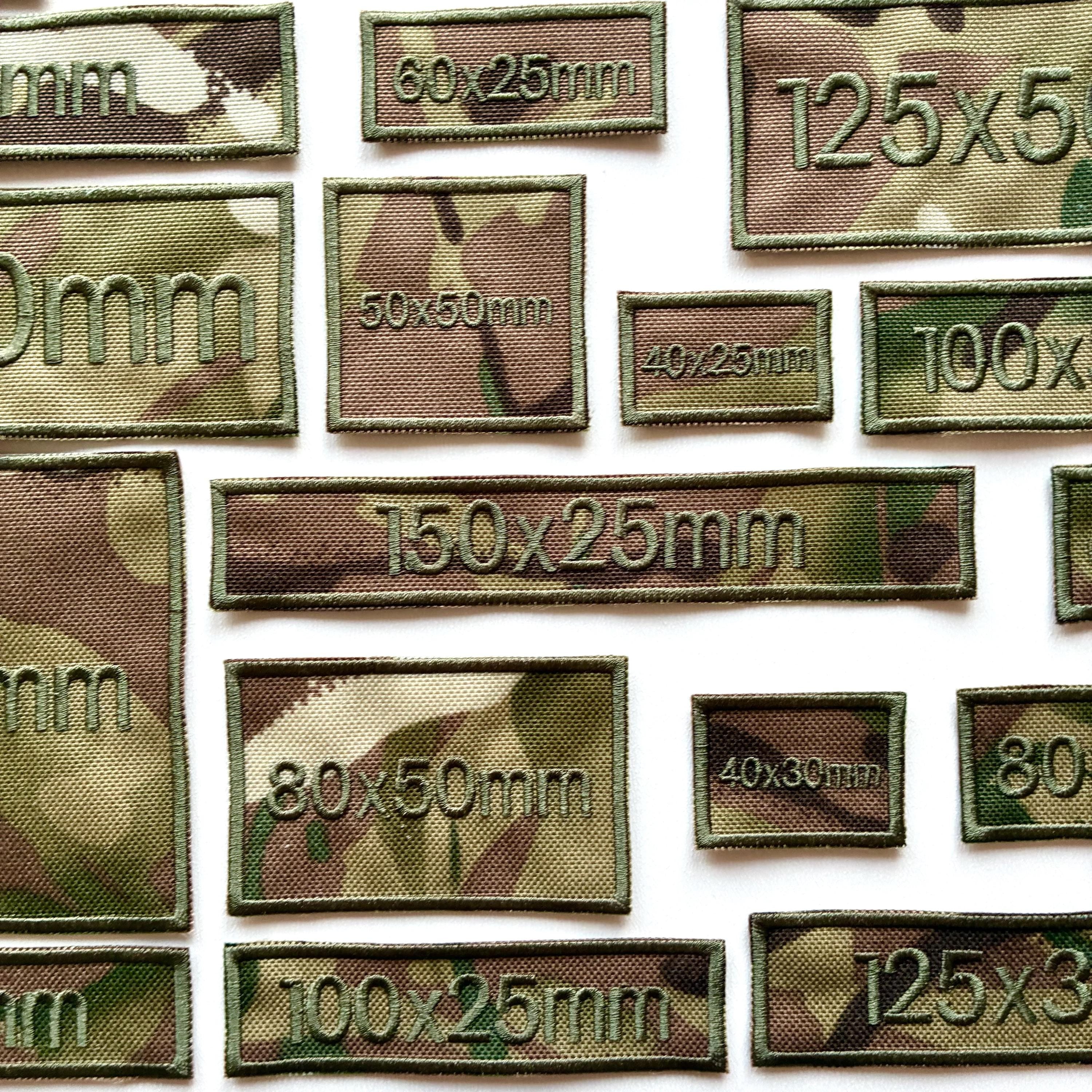 Personalised Embroidered Camo Patches Sew/Iron/VELCRO® Custom Text Molle Morale Badges