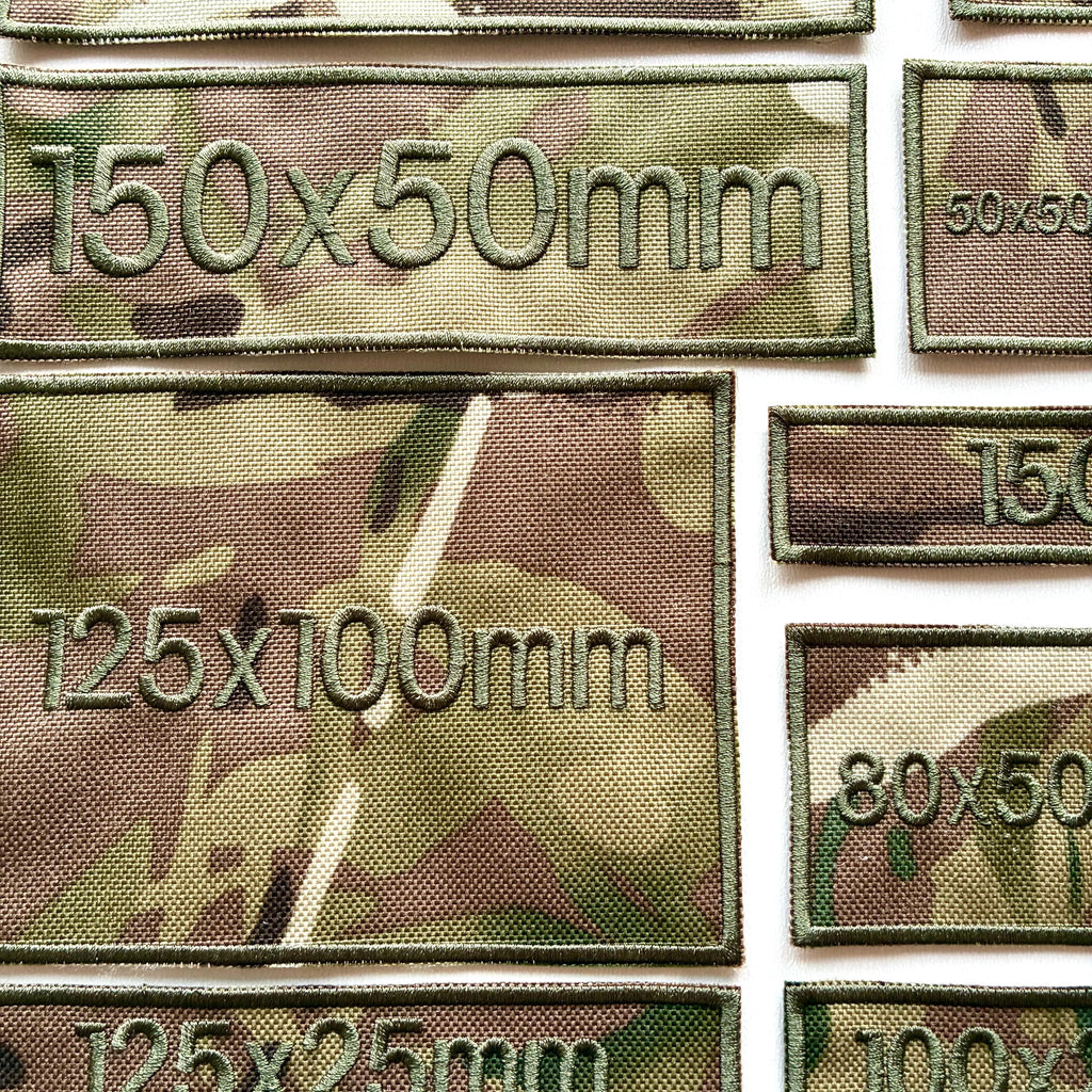 Personalised Embroidered Camo Patches Sew/Iron/VELCRO® Custom Text Molle Morale Badges