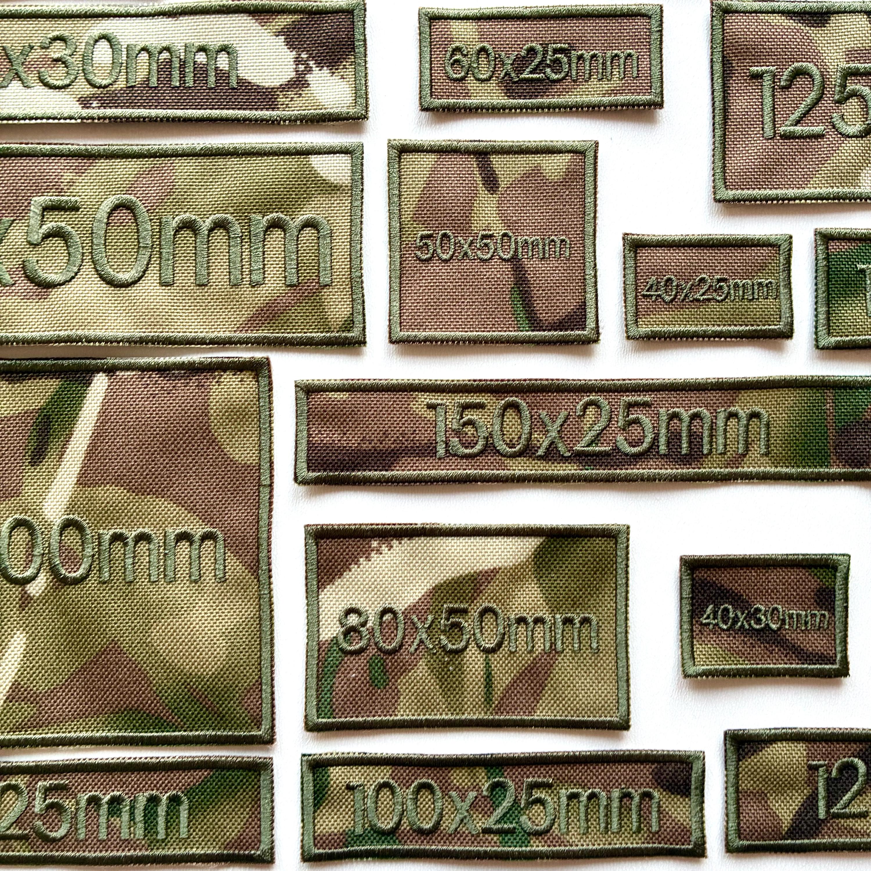 Personalised Embroidered Camo Patches Sew/Iron/VELCRO® Custom Text Molle Morale Badges
