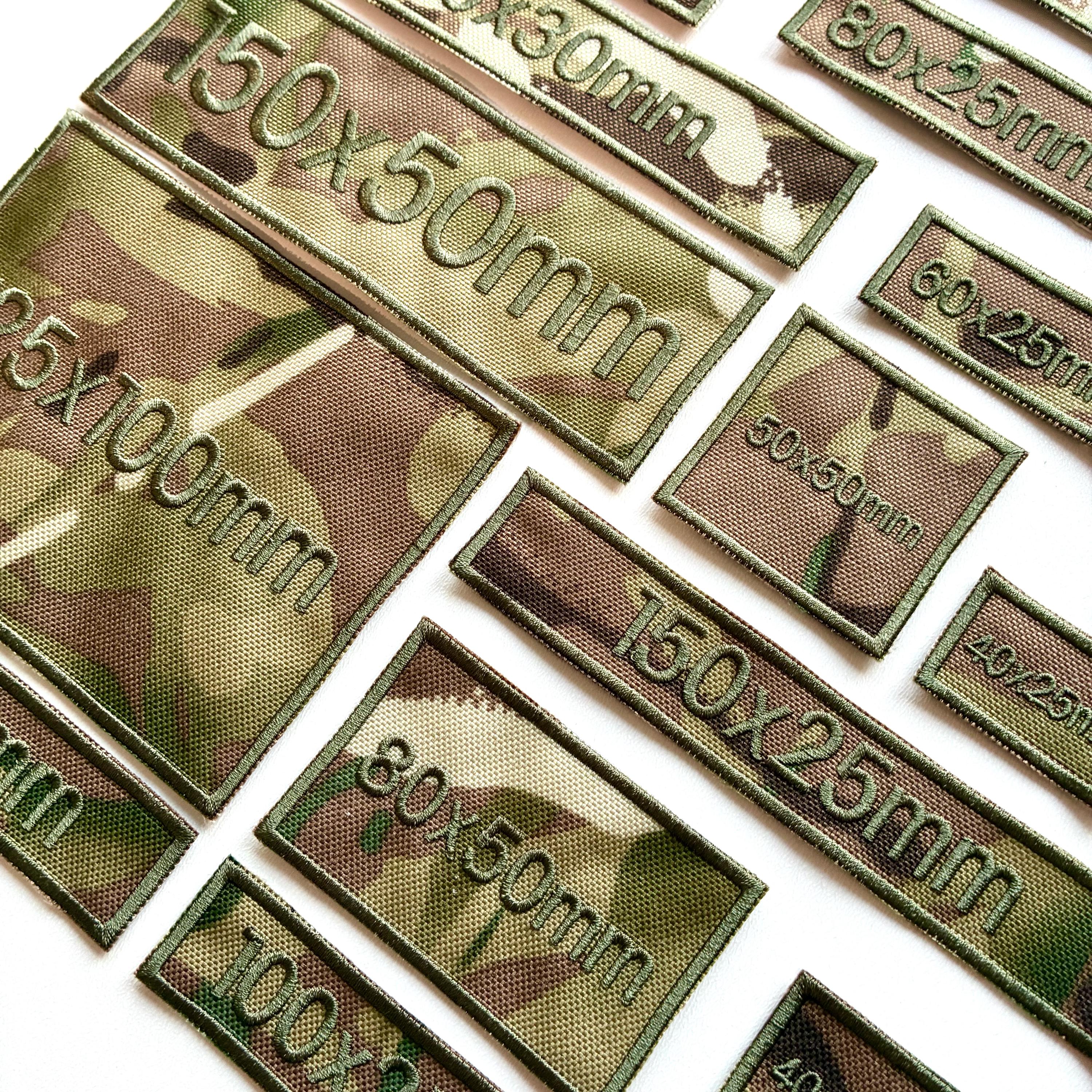 Personalised Embroidered Camo Patches Sew/Iron/VELCRO® Custom Text Molle Morale Badges