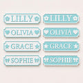 Personalised Name Blue Door Sign – Custom Girls Bedroom Decoration Plate Plaque