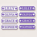Personalised Name Purple Door Sign – Custom Girls Bedroom Decoration Plate Plaque