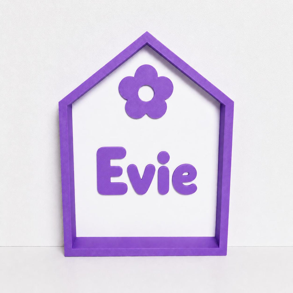 Personalised Freestanding House Sign Girls Name Bedroom Decoration Door Plaque