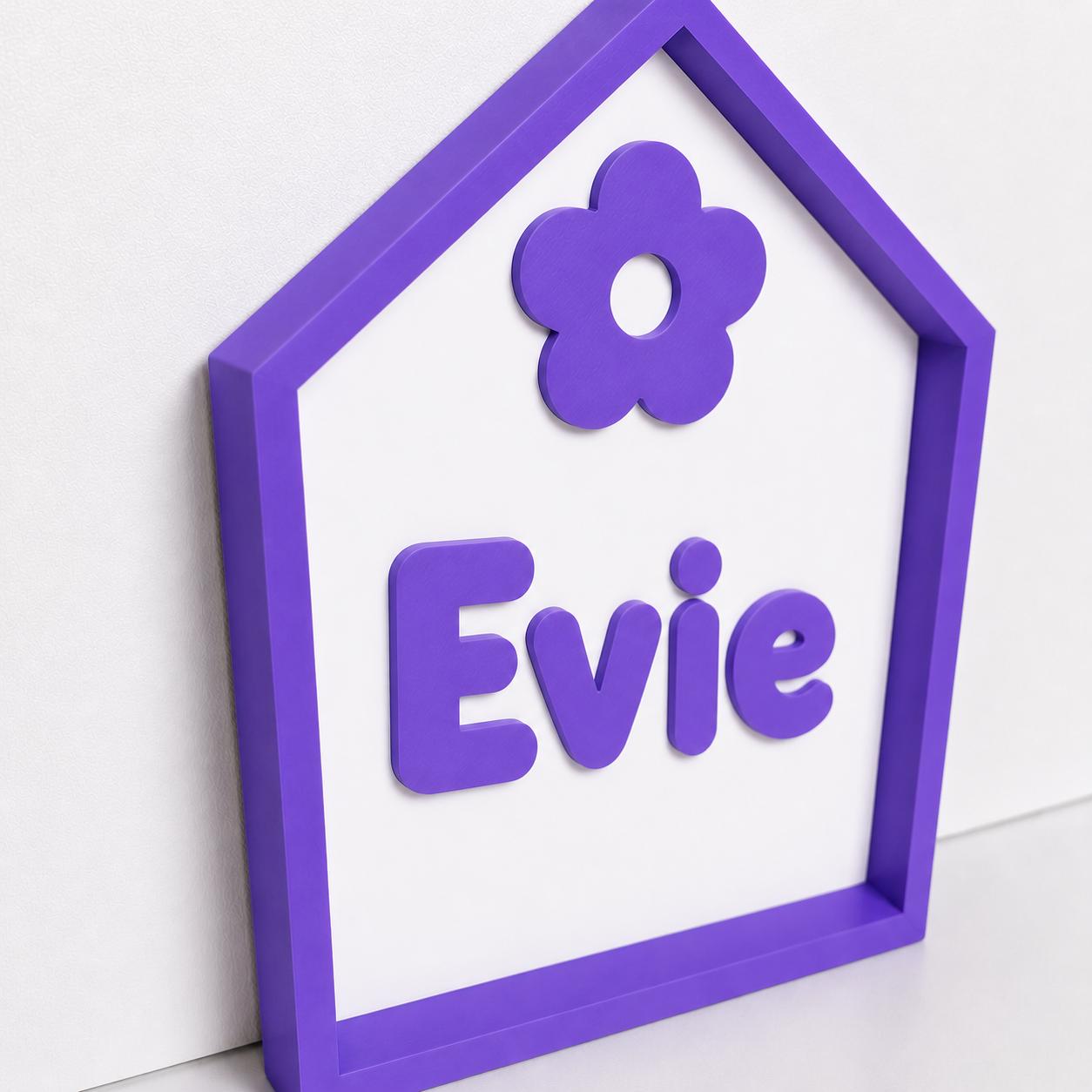 Personalised Freestanding House Sign Girls Name Bedroom Decoration Door Plaque