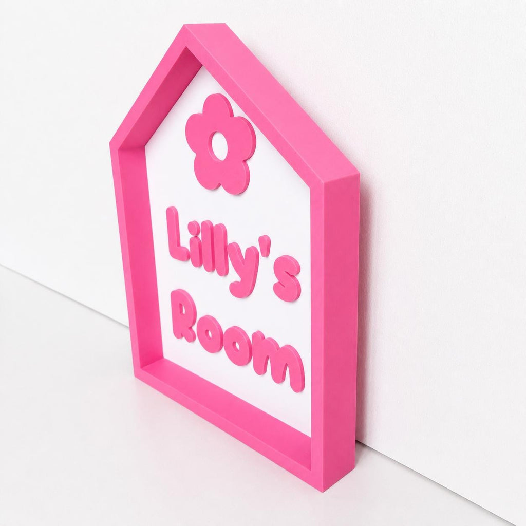 Personalised Freestanding House Sign Girls Name Bedroom Decoration Door Plaque