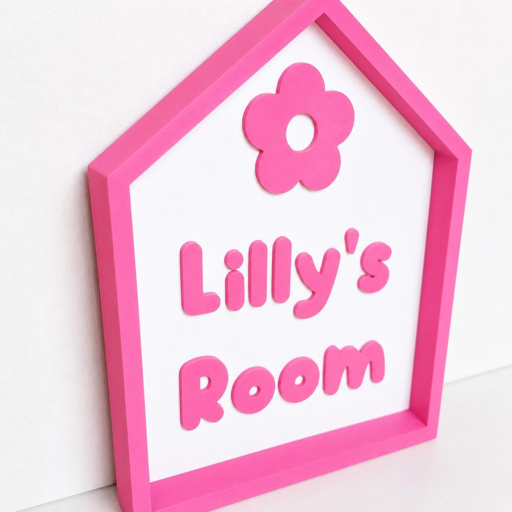 Personalised Freestanding House Sign Girls Name Bedroom Decoration Door Plaque