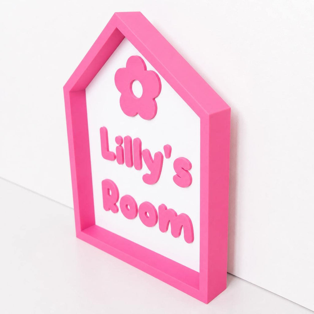Personalised Freestanding House Sign Girls Name Bedroom Decoration Door Plaque