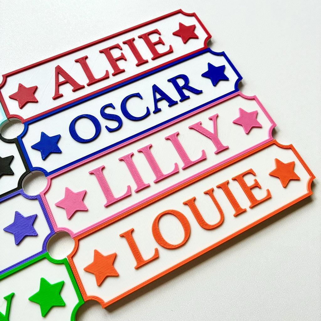 Personalised Kids Name Door Sign – Custom Girls Boys Bedroom Decoration Plate