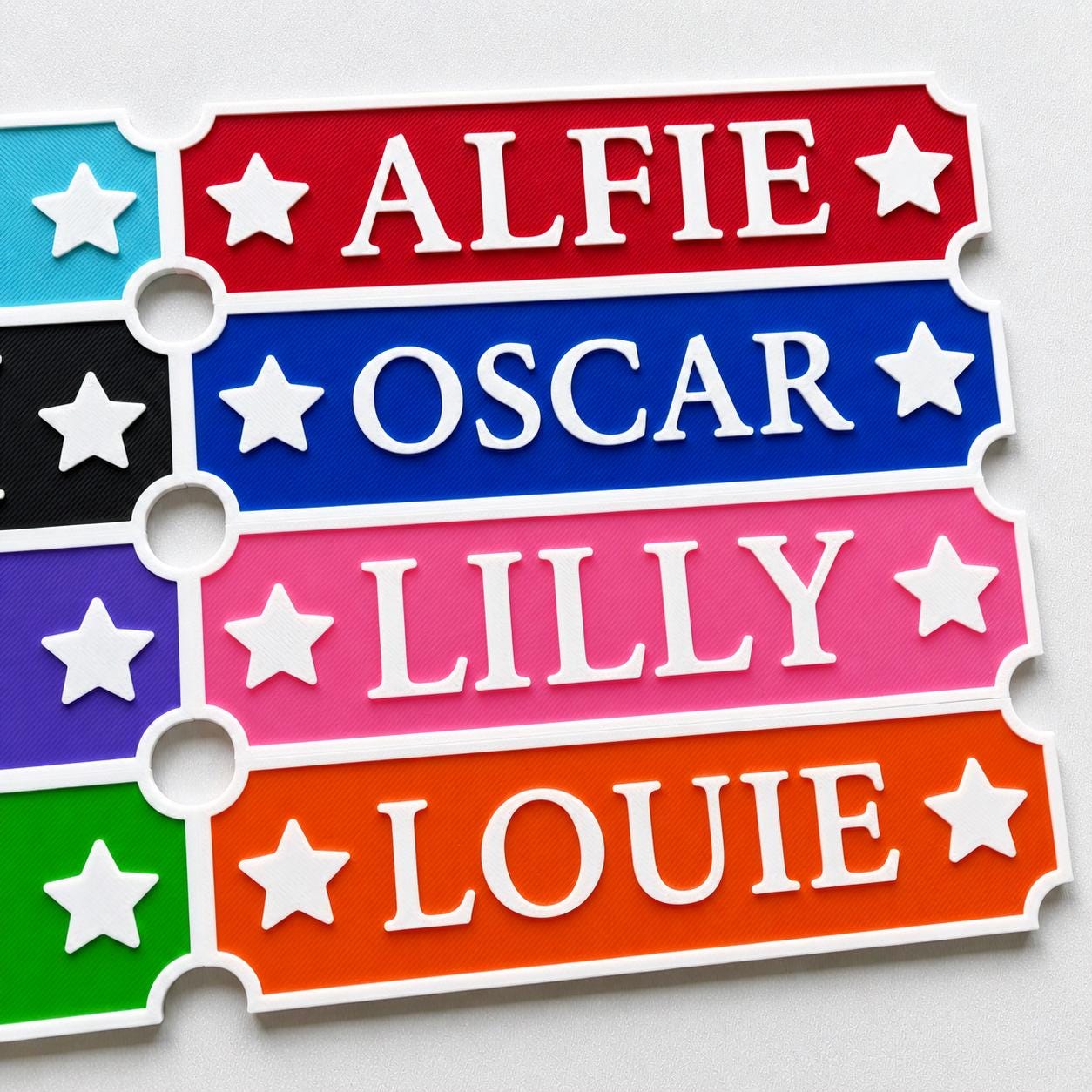Personalised Kids Name Door Sign – Custom Girls Boys Bedroom Decoration Plate