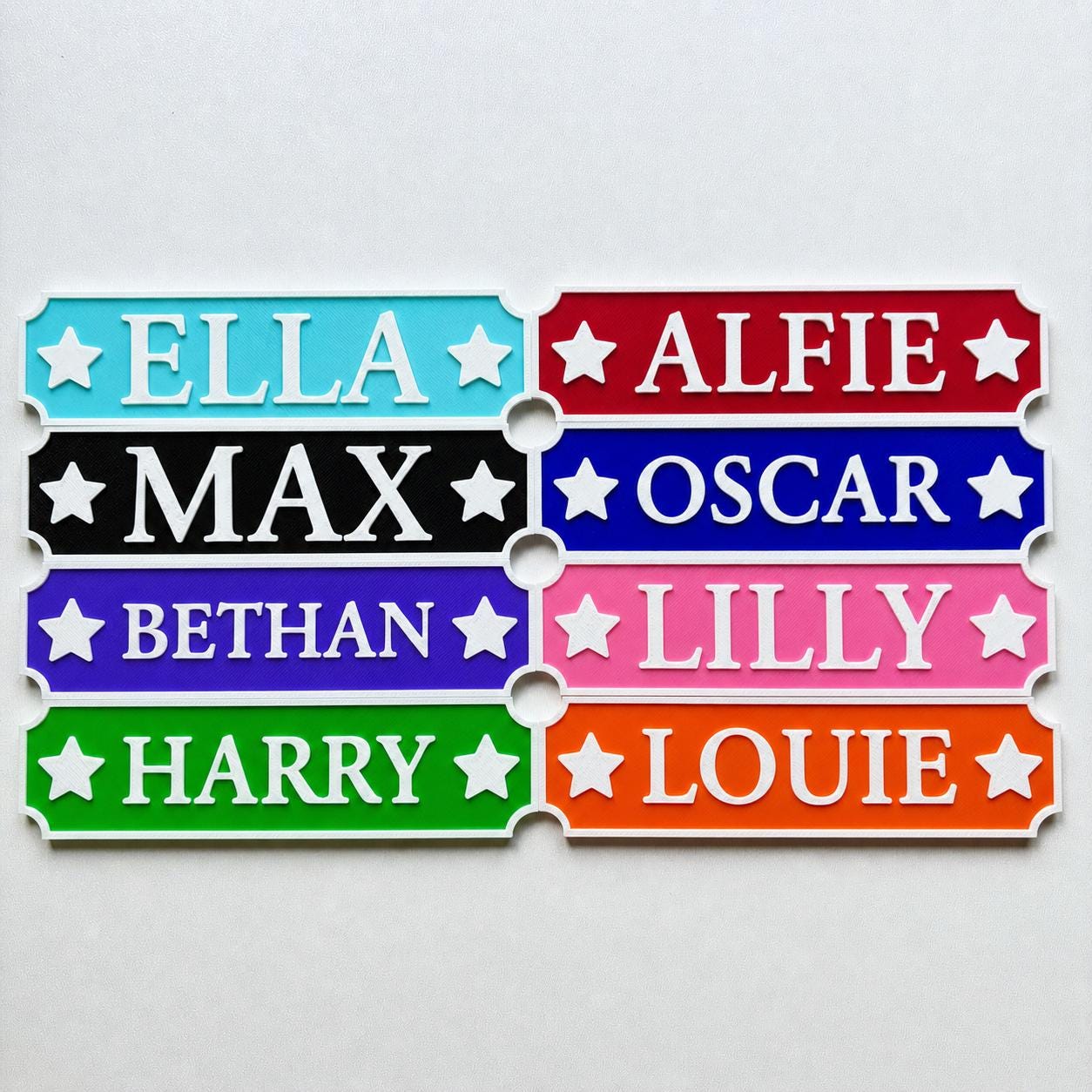 Personalised Kids Name Door Sign – Custom Girls Boys Bedroom Decoration Plate