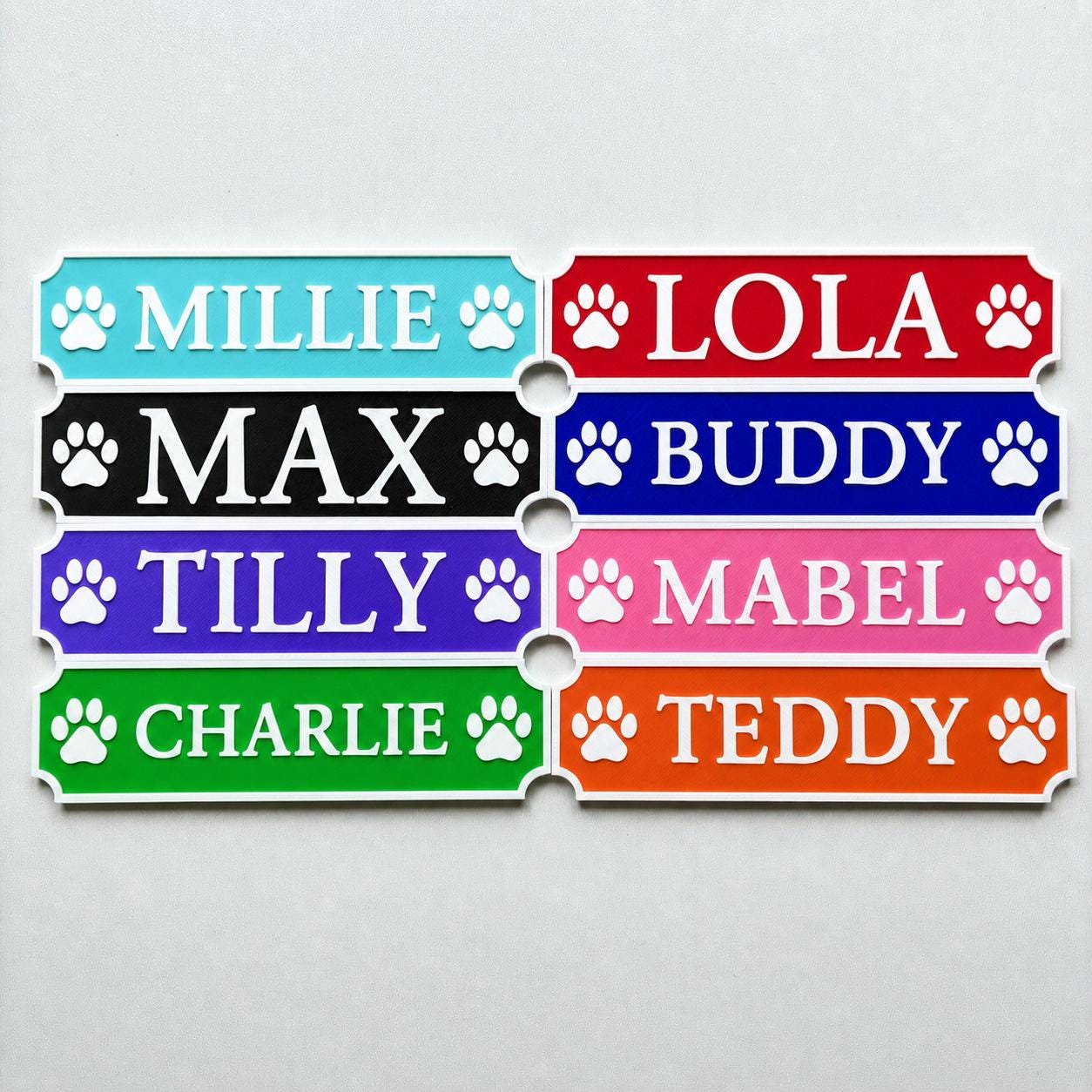 Personalised Dog Name Paw Sign – Custom Pet Crate Cage House Decoration Plate