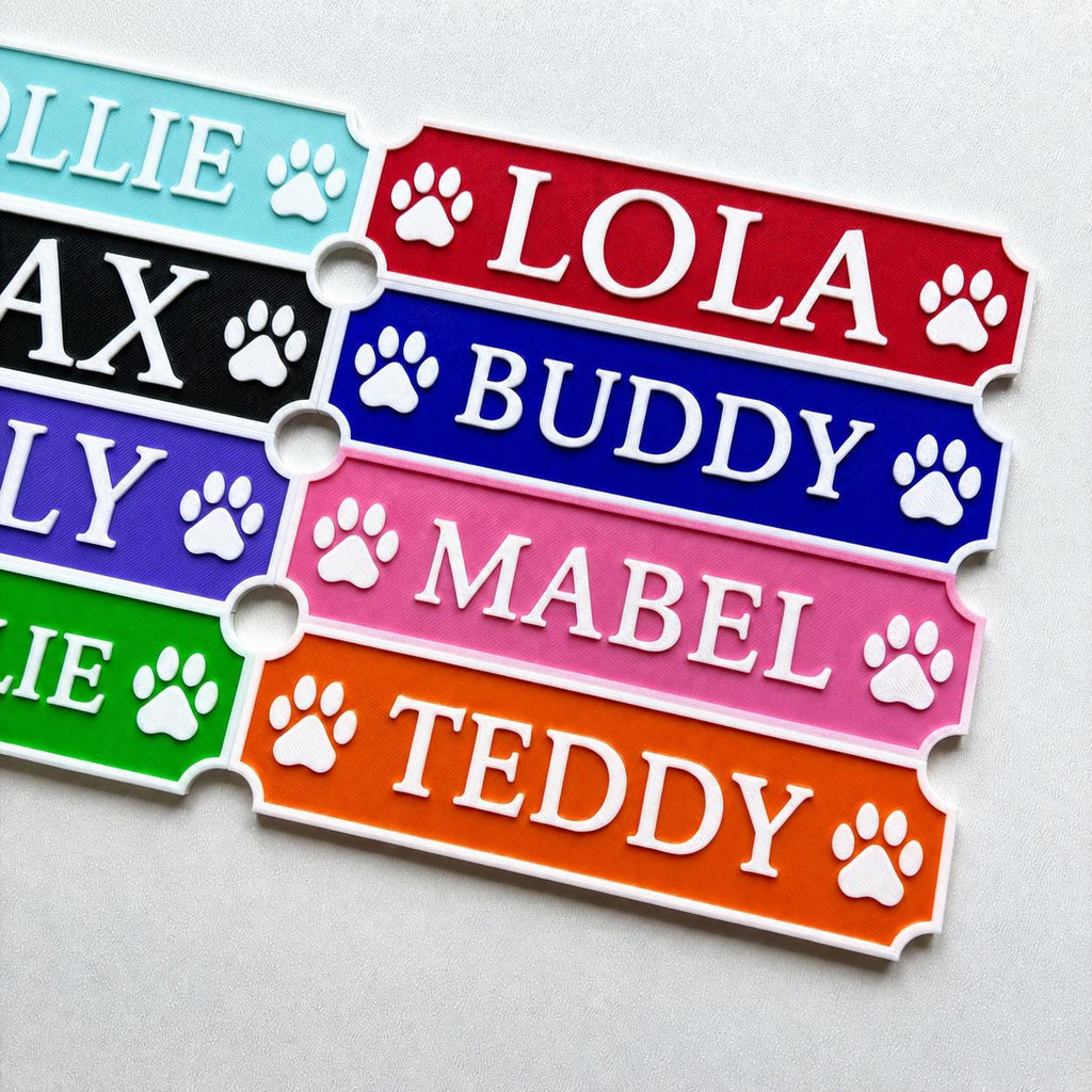 Personalised Dog Name Paw Sign – Custom Pet Crate Cage House Decoration Plate
