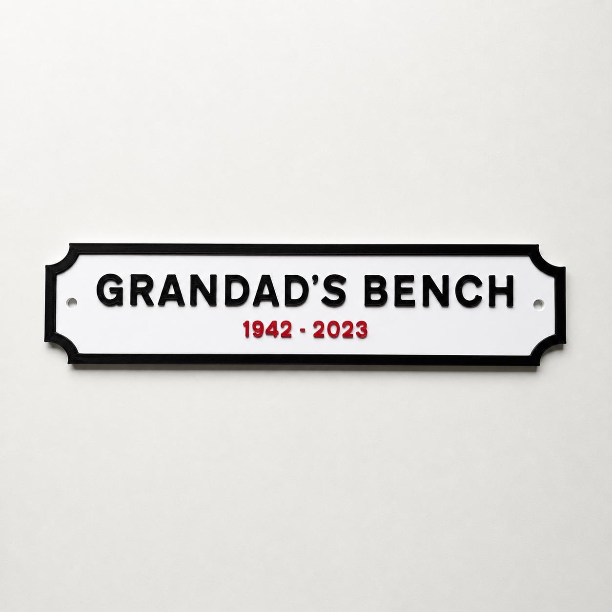 Personalised Text Sign – Custom Memorial Plaque Memory Bench Wall Plate
