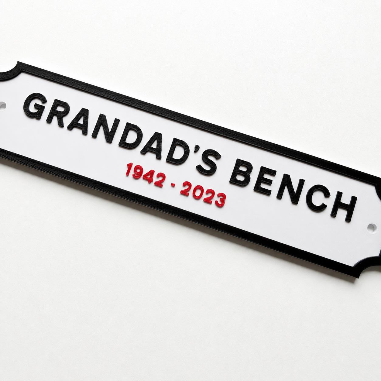 Personalised Text Sign – Custom Memorial Plaque Memory Bench Wall Plate