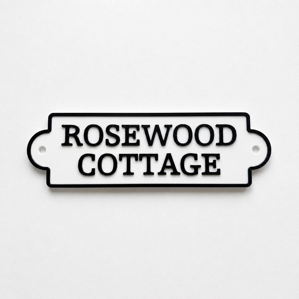 Personalised Text Sign Custom House Name Plaque Garden Wall Plate Memorial Bench