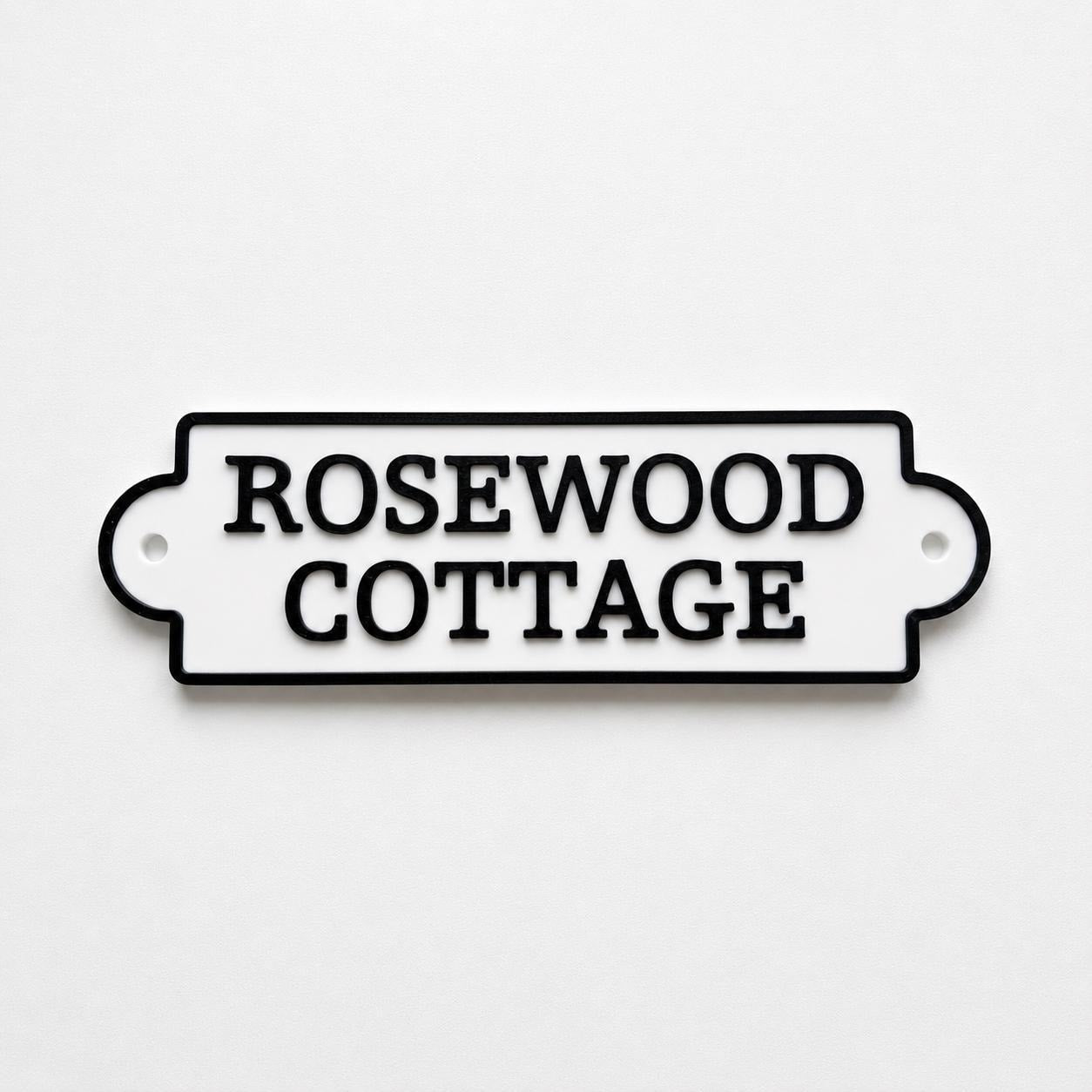 Personalised Text Sign Custom House Name Plaque Garden Wall Plate Memorial Bench