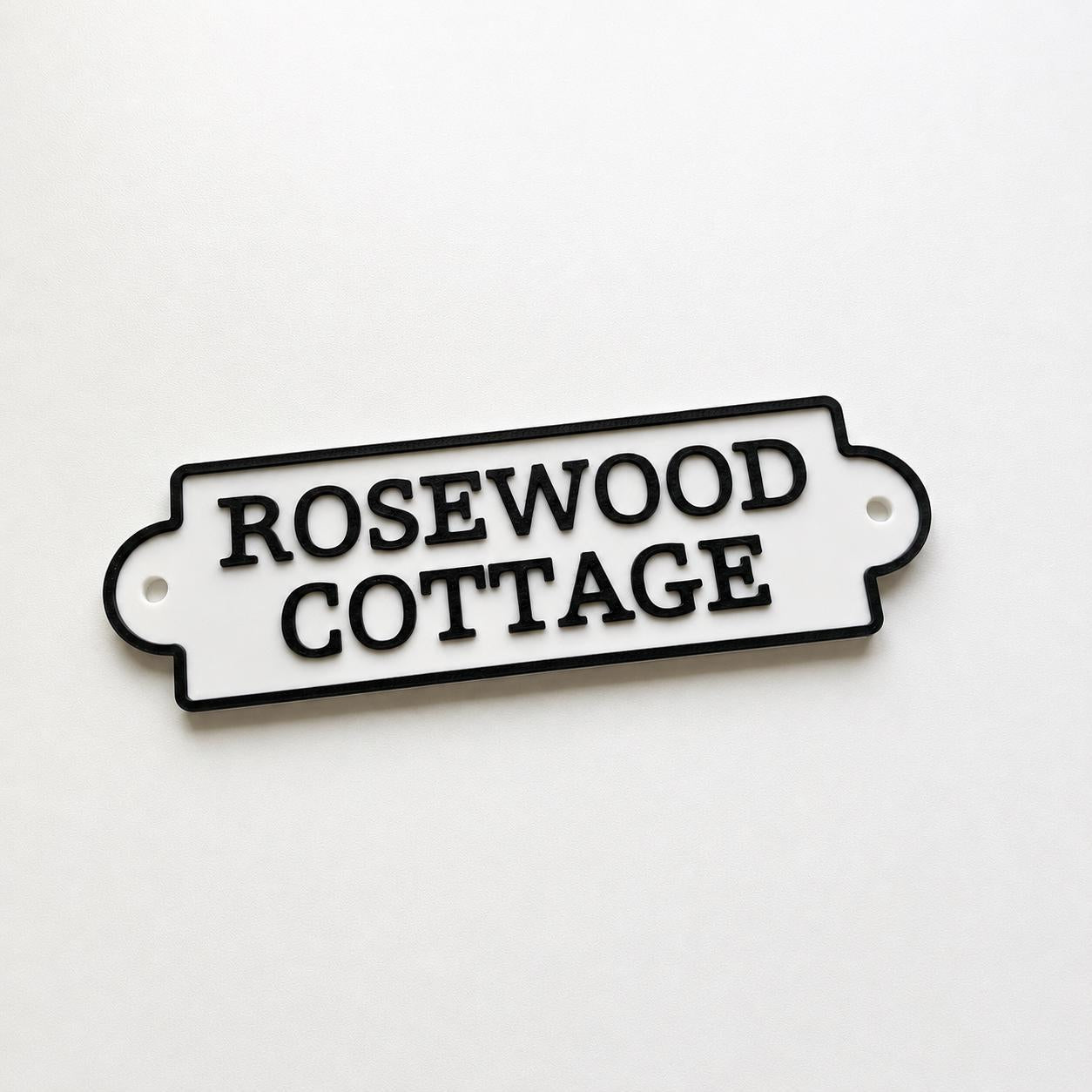 Personalised Text Sign Custom House Name Plaque Garden Wall Plate Memorial Bench