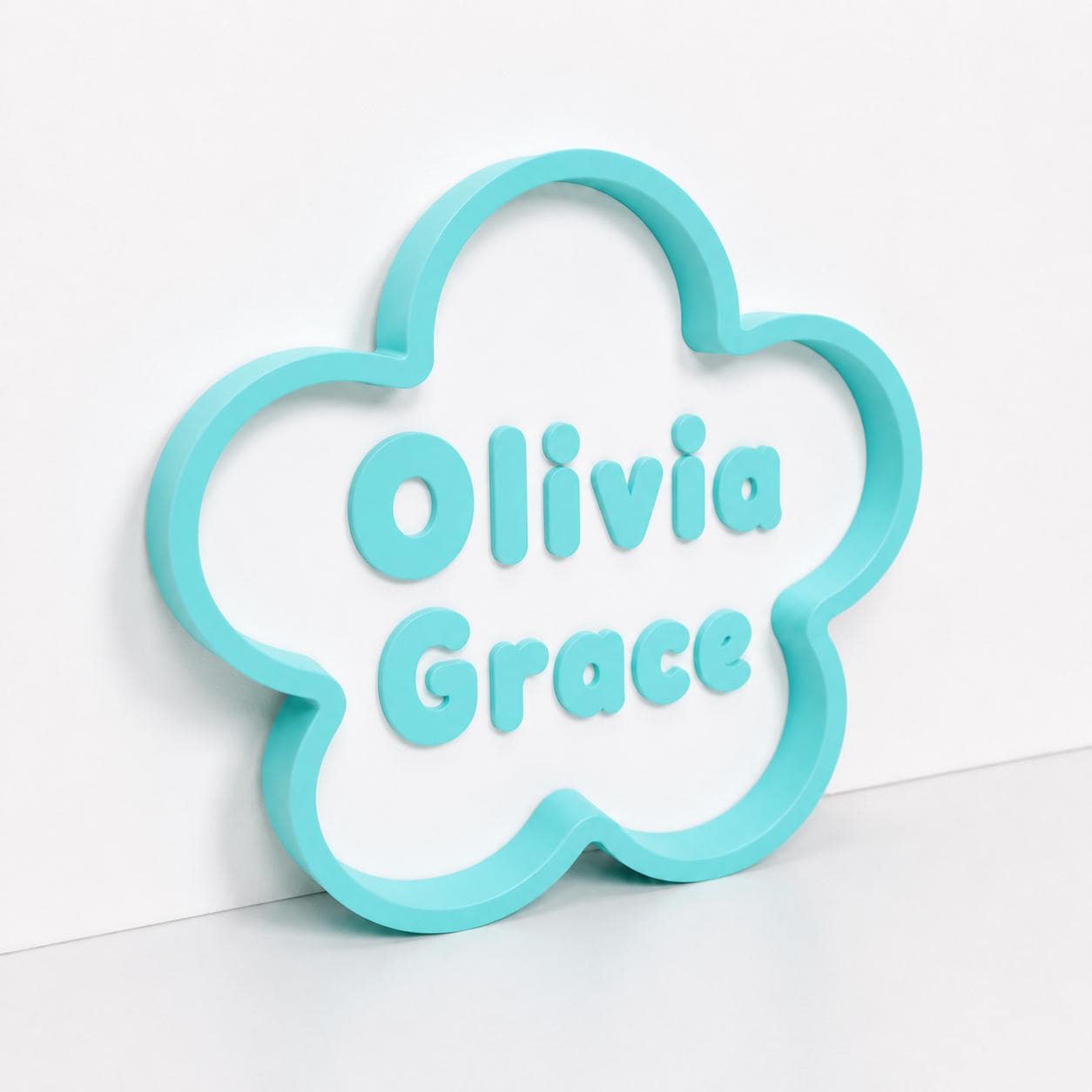 Personalised Freestanding Flower Sign Girls Name Bedroom Decoration Door Plaque