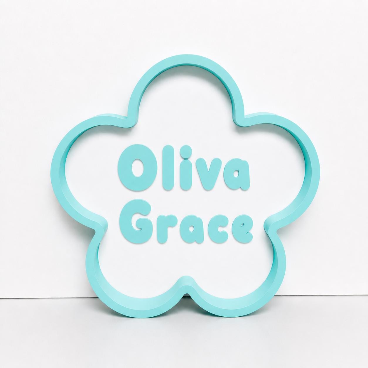 Personalised Freestanding Flower Sign Girls Name Bedroom Decoration Door Plaque
