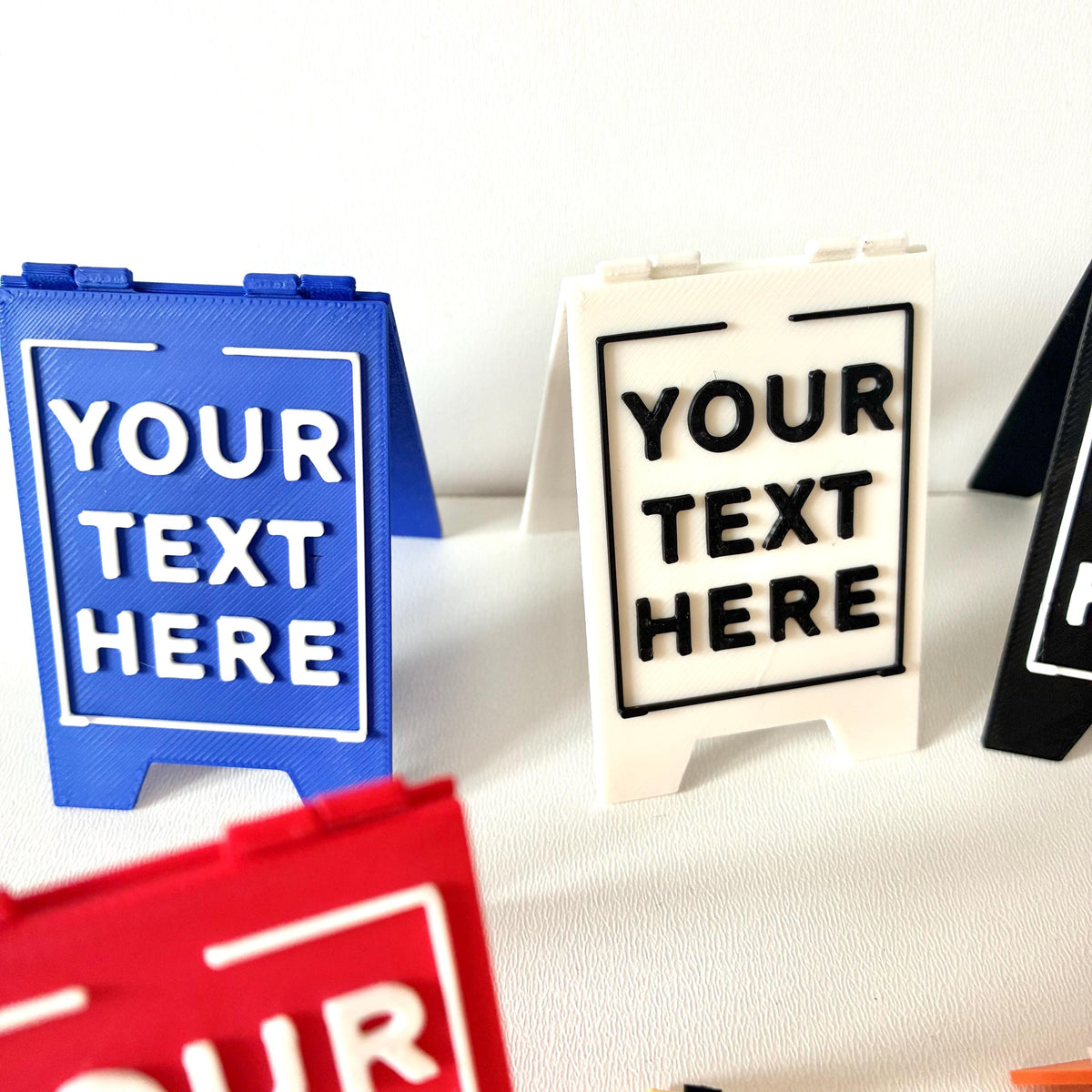 Personalised Text Mini Folding Signs - Novelty Warning Caution Office Desk Gift