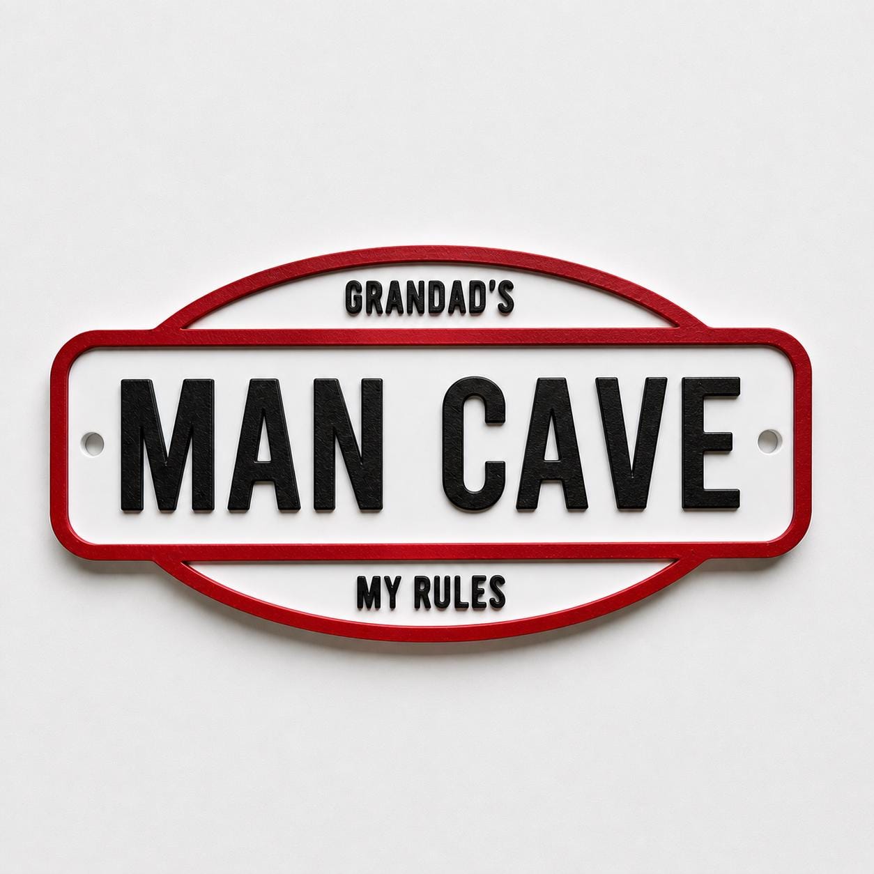 Personalised Text Sign - Novelty Man Cave Workshop Garage Shed Funny Gift Plaque