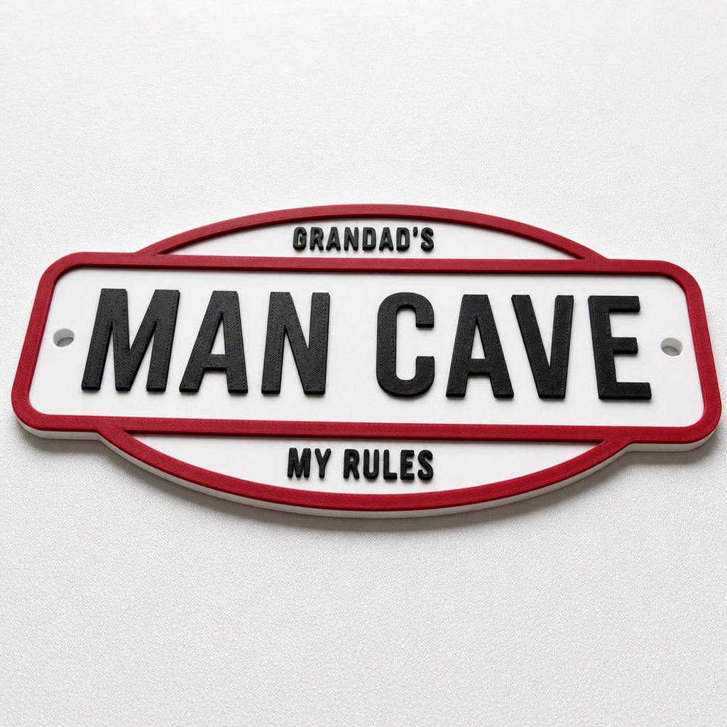 Personalised Text Sign - Novelty Man Cave Workshop Garage Shed Funny Gift Plaque