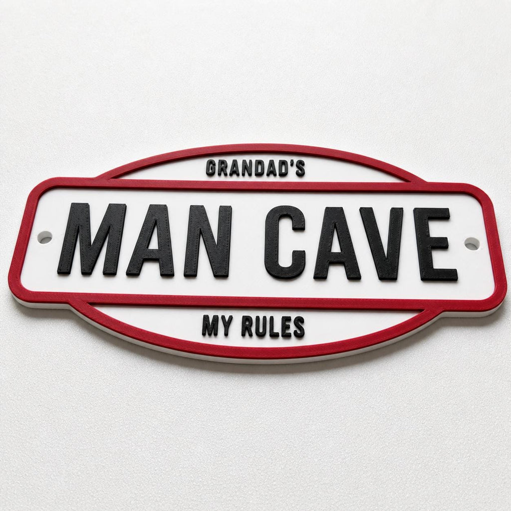 Personalised Text Sign - Novelty Man Cave Workshop Garage Shed Funny Gift Plaque