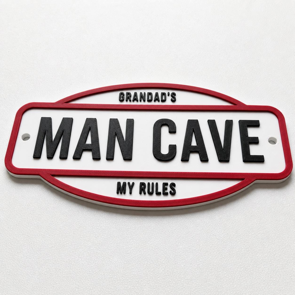 Personalised Text Sign - Novelty Man Cave Workshop Garage Shed Funny Gift Plaque