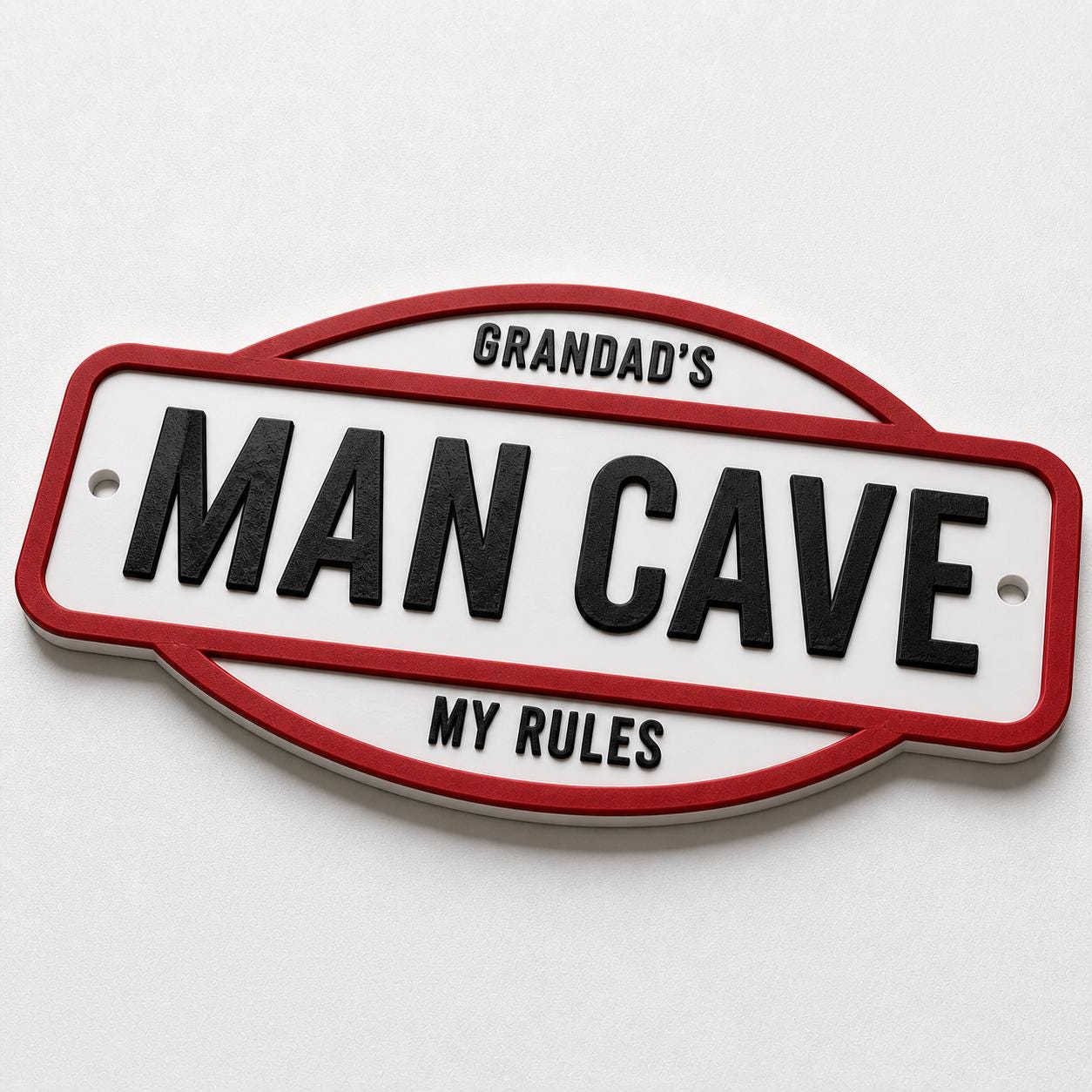 Personalised Text Sign - Novelty Man Cave Workshop Garage Shed Funny Gift Plaque