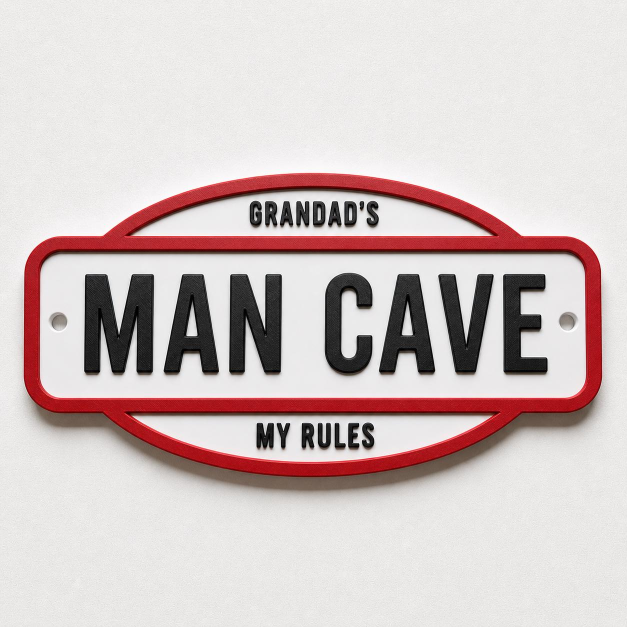 Personalised Text Sign - Novelty Man Cave Workshop Garage Shed Funny Gift Plaque