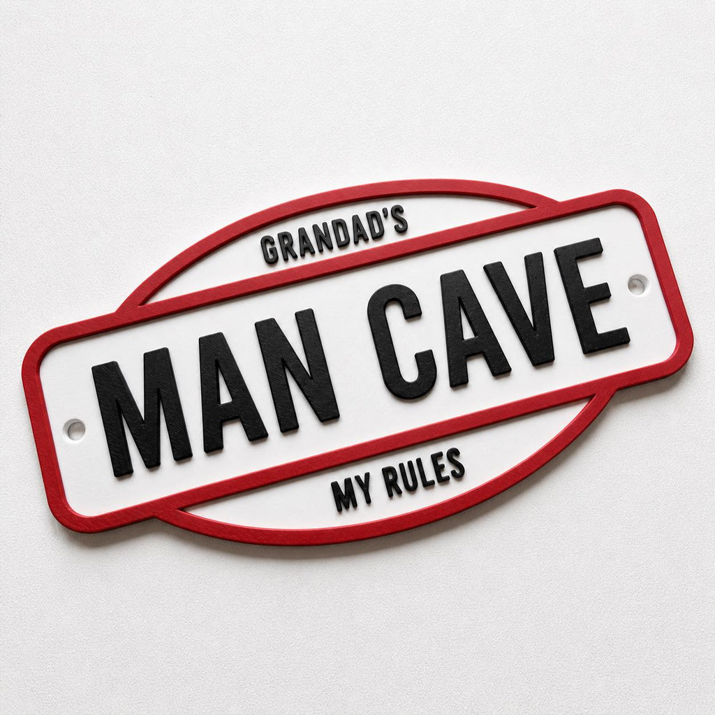 Personalised Text Sign - Novelty Man Cave Workshop Garage Shed Funny Gift Plaque